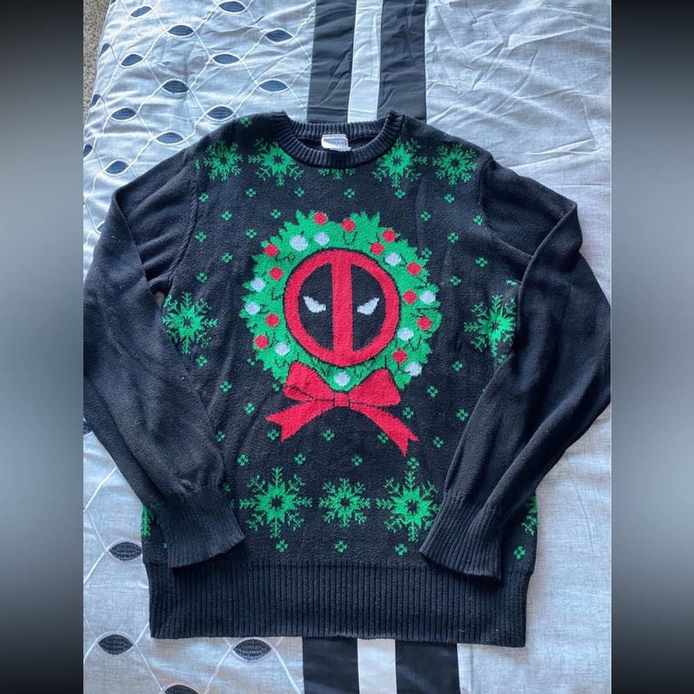 Marvel Deadpool Christmas Sweater - image 1
